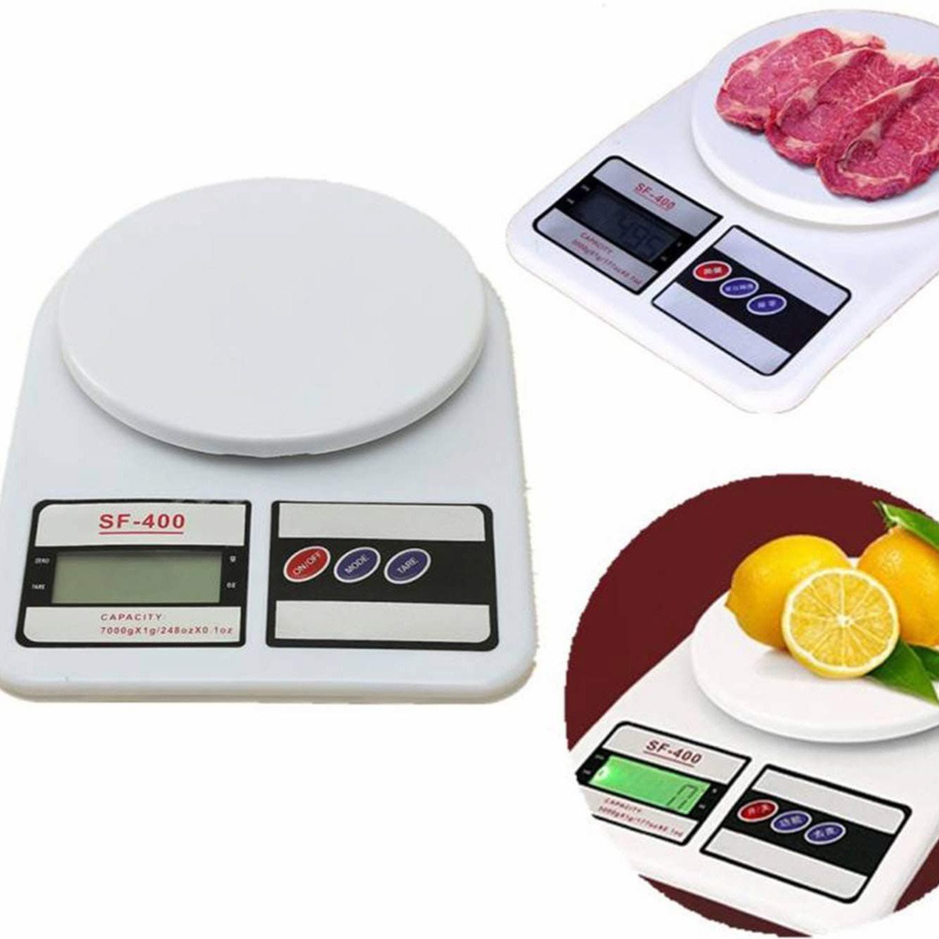 SF-400 Digital Kitchen Scale 10KG - Electronic Weighing Scale with LCD Display for Food, Baking, Diet, Jewelry